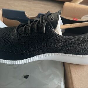 Cole Haan Black and White Knit Sneakers